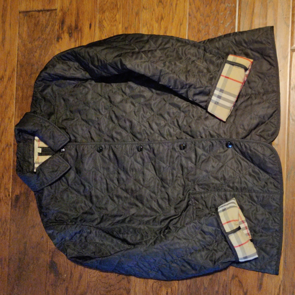 Burberry... Quilted Women’s Black Jacket Sz Large